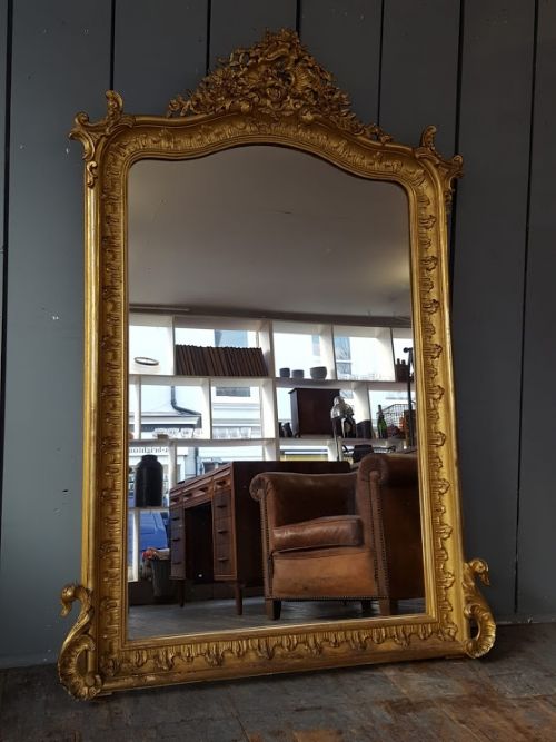 Beautiful Early Antique French Mirror C1850