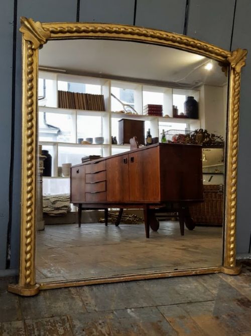 Antique English Overmantle Mirror C1870