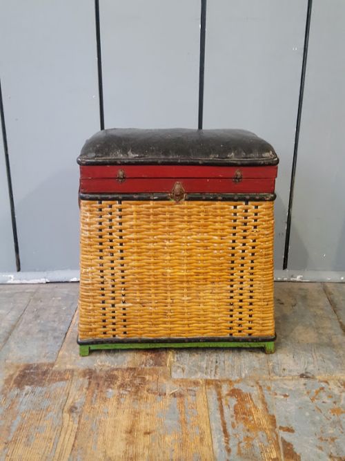 Rare Antique Fishing Stool Creel C1900