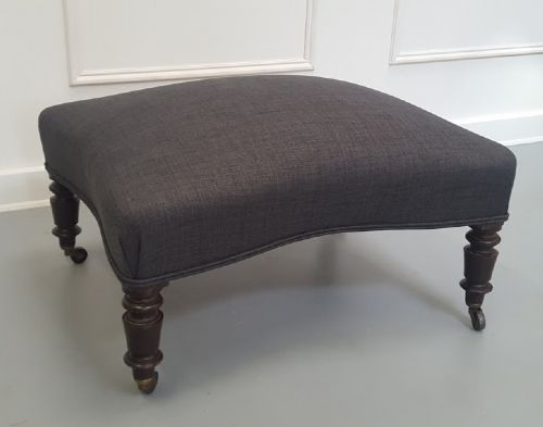 Large Victorian Serpentine Footstool C1880