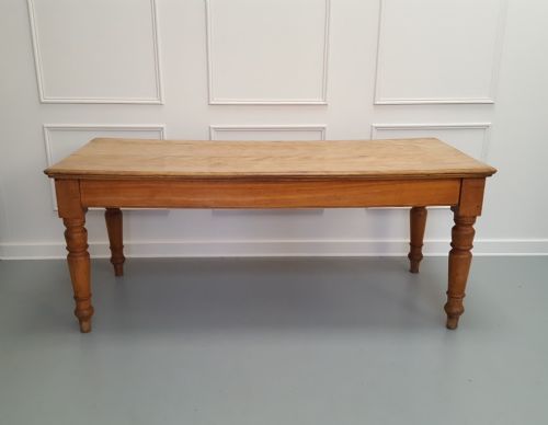 Rare Antique Satin Birch Refectory Dining Table C1860