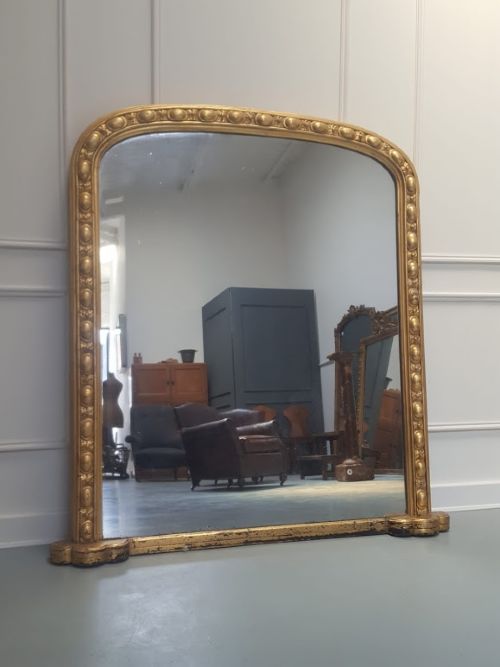 Antique English Overmantle Mirror C1870