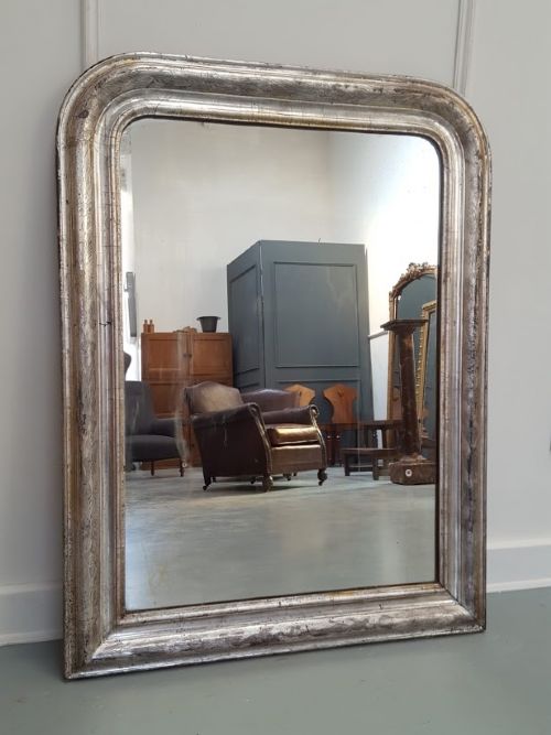 Silver Antique French Mirror C1880