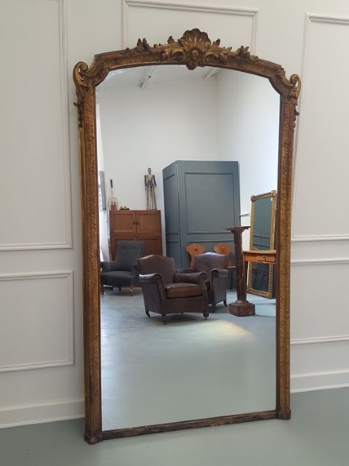 Huge French Gilded Mirror C1870