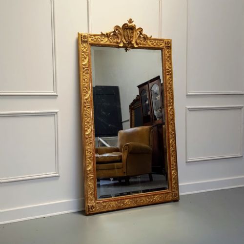 Antique High Quality Gilded French Mirror C1880