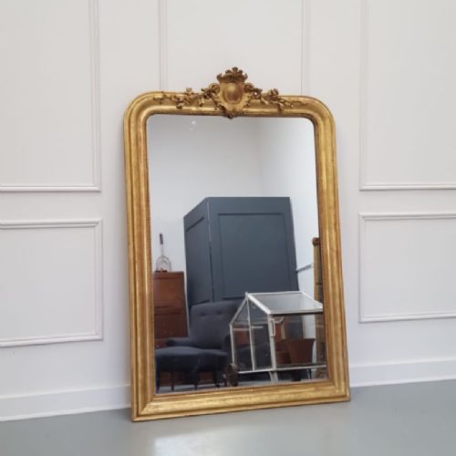 Beautiful Antique Gilded French Mirror C1870