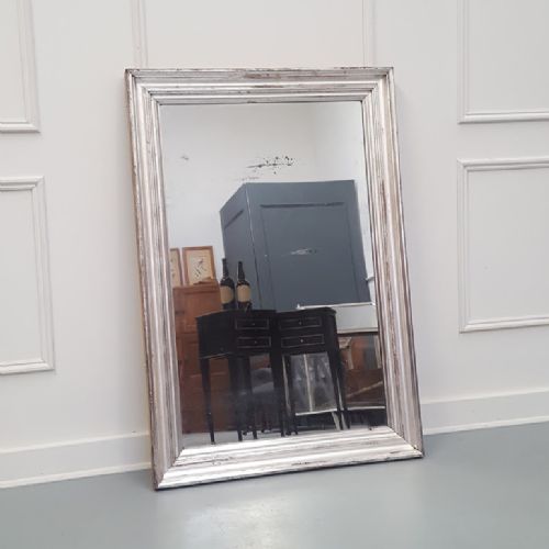 Silver Gilded Antique French Mirror C1880