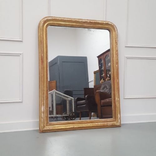 Antique Distressed French Mirror C1880