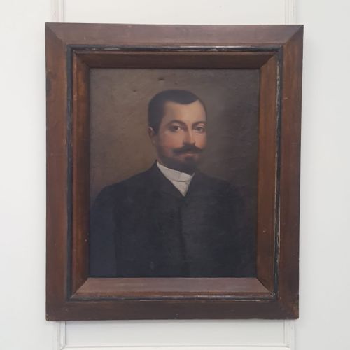 Antique French Oil Portrait of Gentleman