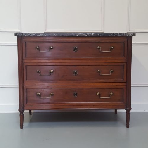 Early Antique French Mahogany Commode Chest C1800