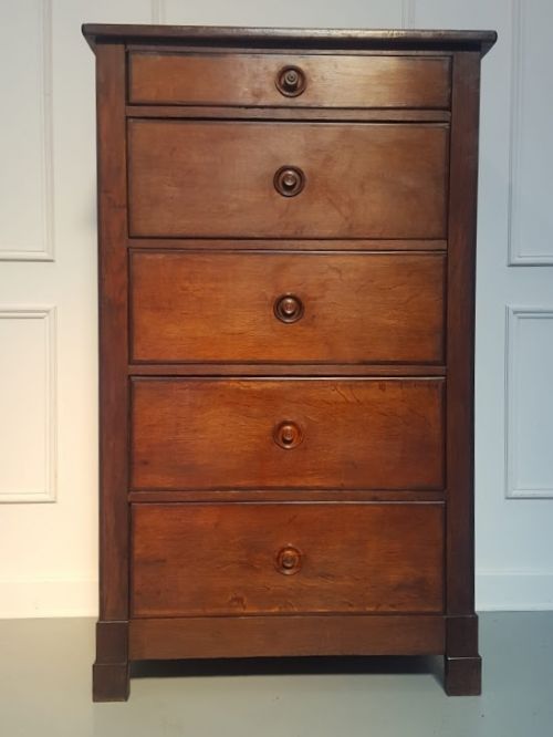 French Oak Tall Narrow Chest C1870