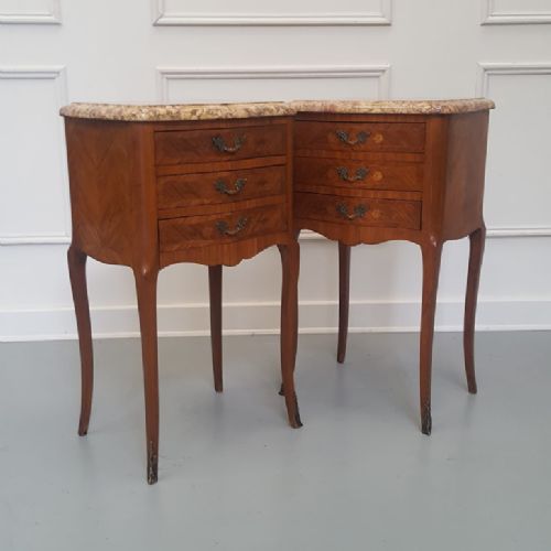 Beautiful Kingwood Bedside Cabinets with Marble Tops