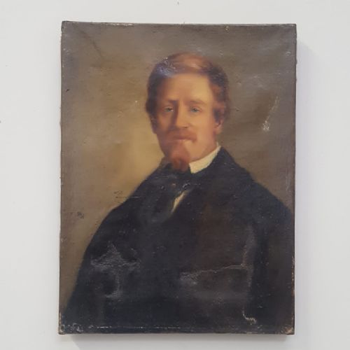French Gentleman Painted on Canvas C1880