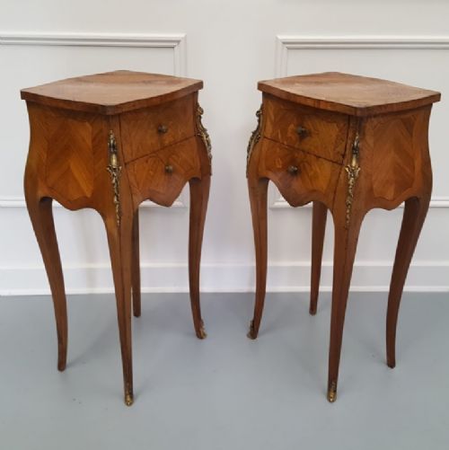 Pair of Beautiful Antique Kingwood Bedside Tables