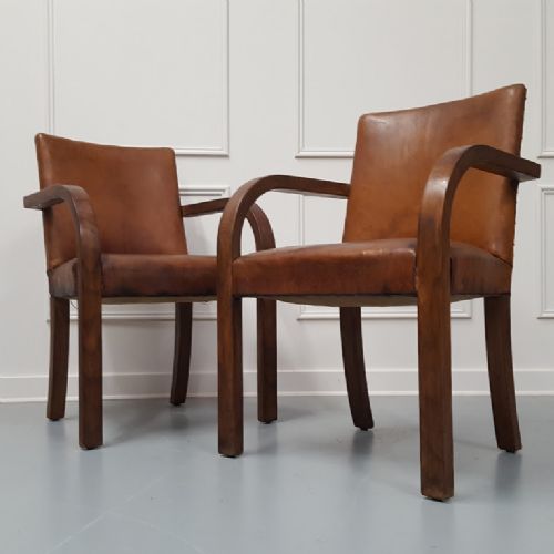 Fantastic Antique Pair of Library Chairs C1930