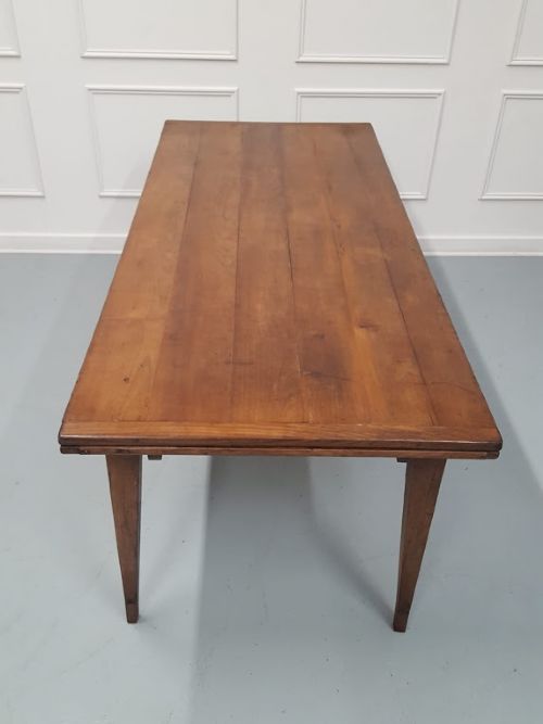 Antique French Cherry Wood Farmhouse Table C1860