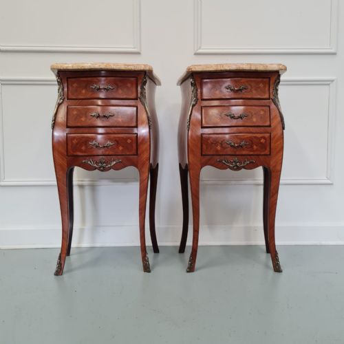 fig 1. French Bedside Marquetry Cabinets C1930