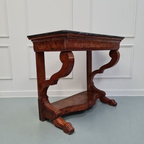 Rare Burr Pollard Oak Console Table C1820