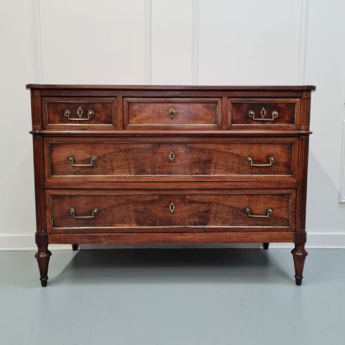 French 18th Century Solid Walnut Commode C1790