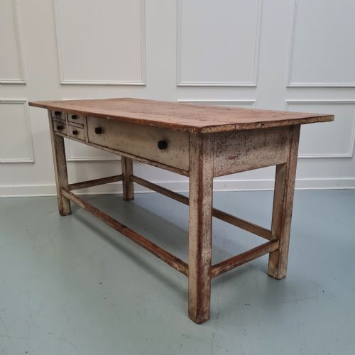 Antique Original Paint Preparation Serving Table C1850
