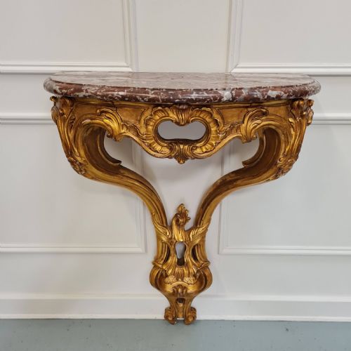 Beautiful French Gilded Console C1870