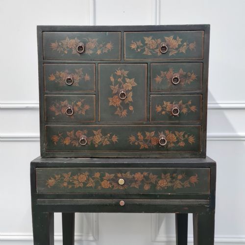 DECORATIVE QUALITY ANTIQUE COLLECTORS CABINET C1880 - ADDITIONAL PHOTO 1