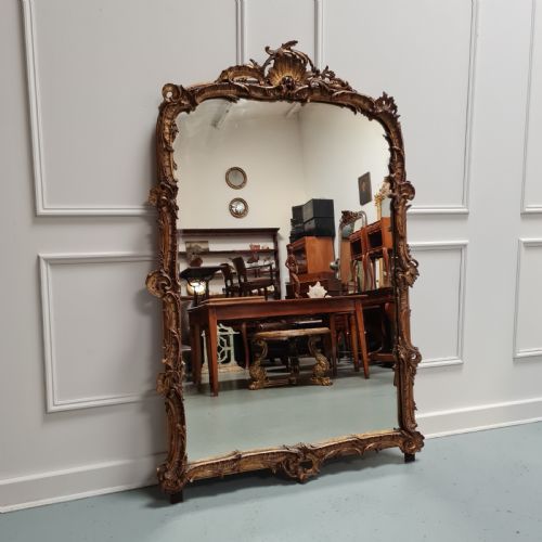 Antique French Gilded Rococo Mirror C1850