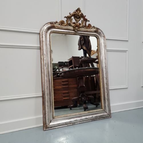Antique Silver Gilded Mirror C1890