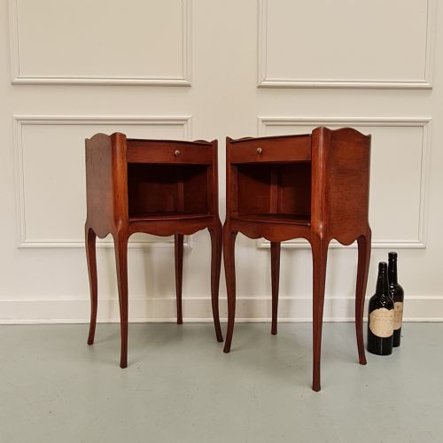 Pair of French Cherrywood Bedside Tables C1930