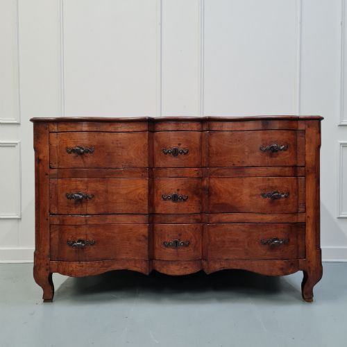 fig 1. Early Antique Cherrywood French Commode c1750