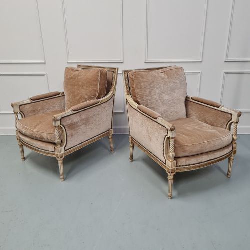 Pair of Large  Beautiful French Armchairs C1930