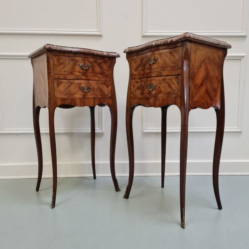 Pair of French Kingwood Bedside Cabinets C1930