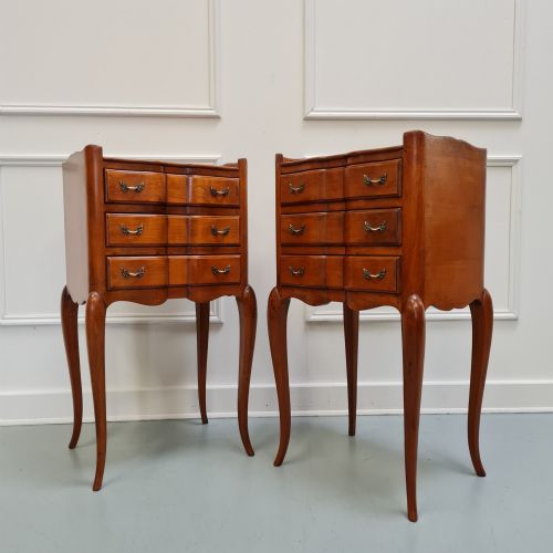 Pair of French Cherrywood Bedside Tables C1930