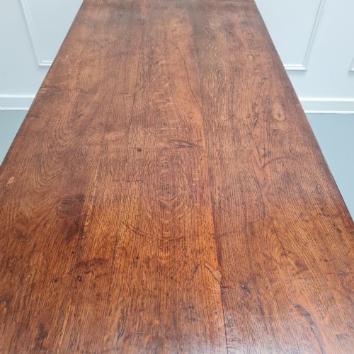 fig 1. Large 19th Century Antique Oak French Farmhouse Table