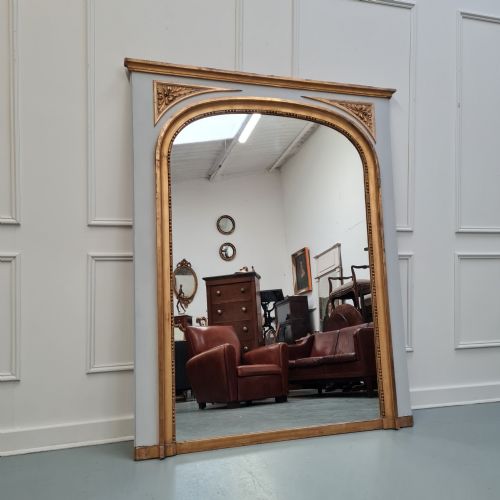 Large Antique French Trumeau Mirror C1900