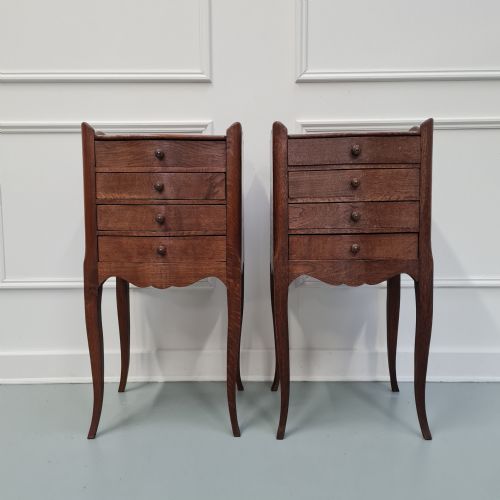 Pair of French Oak Bedside Tables C1930