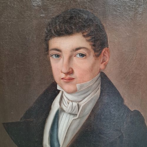 ANTIQUE OIL PAINTING OF BOY 1832 - ADDITIONAL PHOTO 1