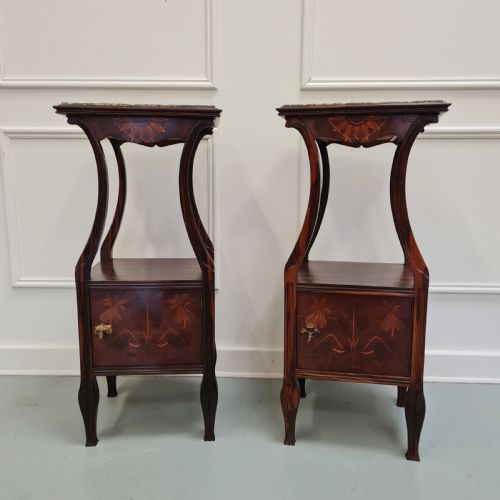 ART NOUVEAU COROMANDEL BEDSIDE TABLES C1900 - ADDITIONAL PHOTO 1