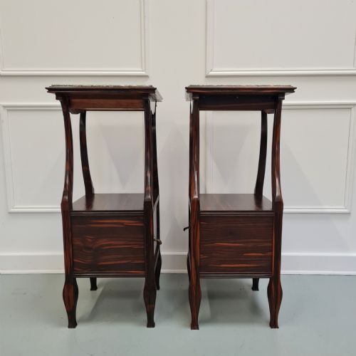 ART NOUVEAU COROMANDEL BEDSIDE TABLES C1900 - ADDITIONAL PHOTO 2