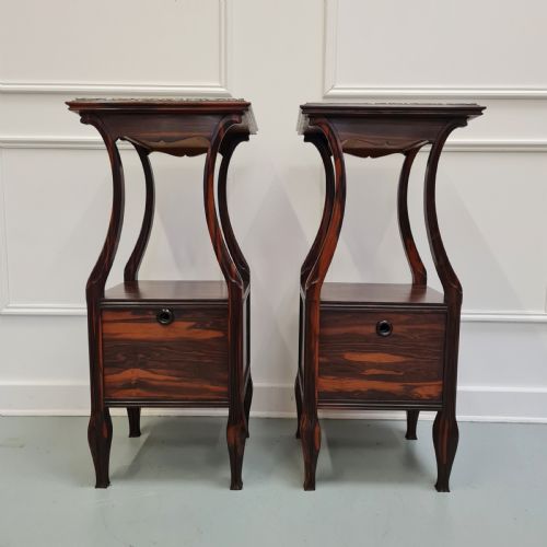 ART NOUVEAU COROMANDEL BEDSIDE TABLES C1900 - ADDITIONAL PHOTO 3