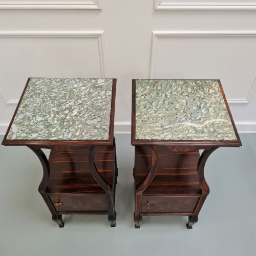ART NOUVEAU COROMANDEL BEDSIDE TABLES C1900 - ADDITIONAL PHOTO 4