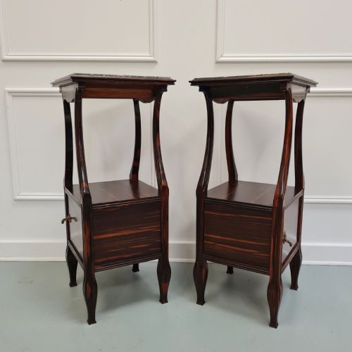 ART NOUVEAU COROMANDEL BEDSIDE TABLES C1900 - ADDITIONAL PHOTO 5