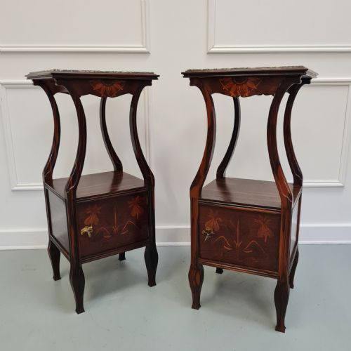 ART NOUVEAU COROMANDEL BEDSIDE TABLES C1900 - ADDITIONAL PHOTO 9