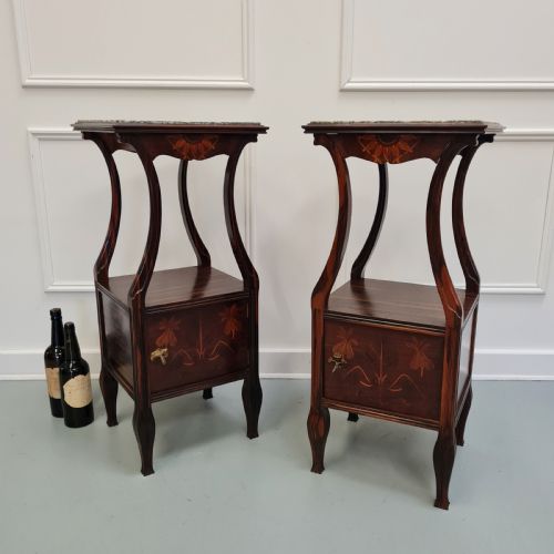 ART NOUVEAU COROMANDEL BEDSIDE TABLES C1900 - ADDITIONAL PHOTO 10