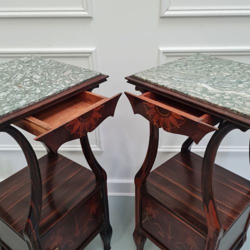 ART NOUVEAU COROMANDEL BEDSIDE TABLES C1900 - ADDITIONAL PHOTO 11