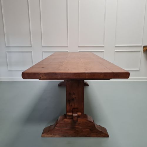 HUGE OAK MONASTERY DINING TABLE C1880 - ADDITIONAL PHOTO 3
