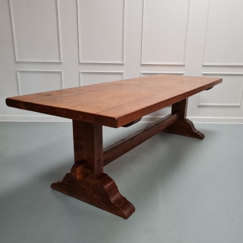 HUGE OAK MONASTERY DINING TABLE C1880 - ADDITIONAL PHOTO 6
