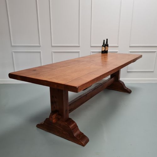 HUGE OAK MONASTERY DINING TABLE C1880 - ADDITIONAL PHOTO 7