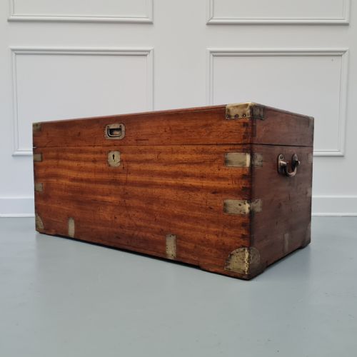 Antique Military Campaign Camphor Wood Box C1890