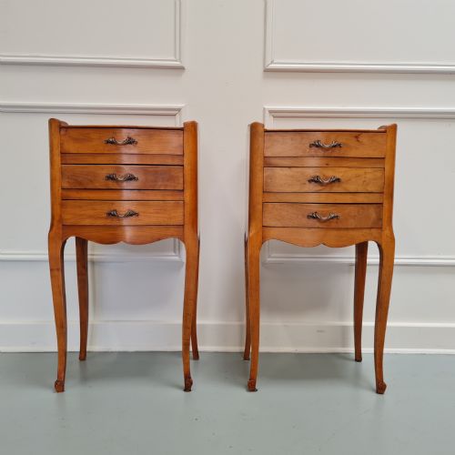Pair of Cherrywood Bedside Tables C1930